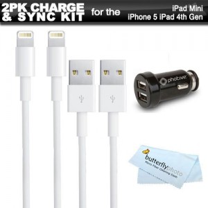 2-pack Lightning to USB Cable + Car Charger Sale