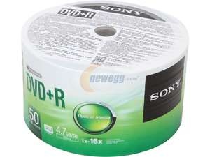 Sony 50 Pack DVD+R Media Sale