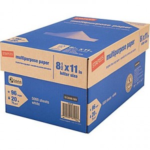 Staples Copy Paper 5,000 Sheet Case Sale