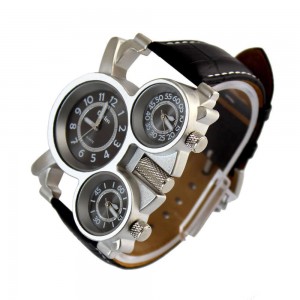Oulm Military Quartz 3-Dial Men's Watch Sale