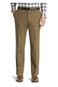 Jos A Bank Classic Collection Tailored Fit Plain Front Twill Pants Sale