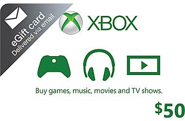 Microsoft $50 Xbox eGift Card 20% Off Deal