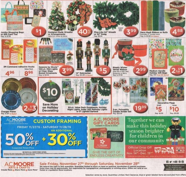 Black Friday 2015: AC Moore Ad Scan - BuyVia