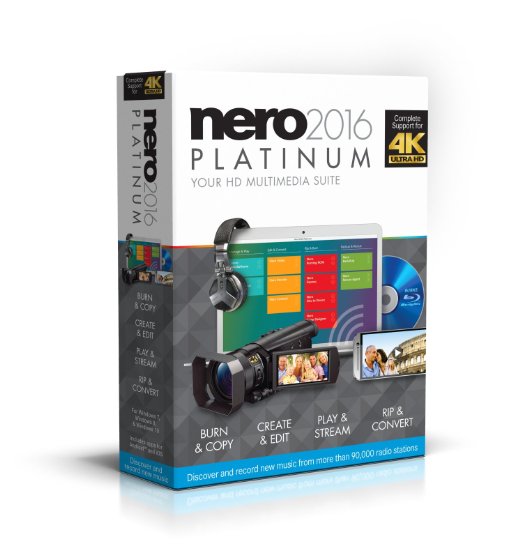 Nero 2016 Platinum CD/DVD Video Software Sale 12.50 BuyVia