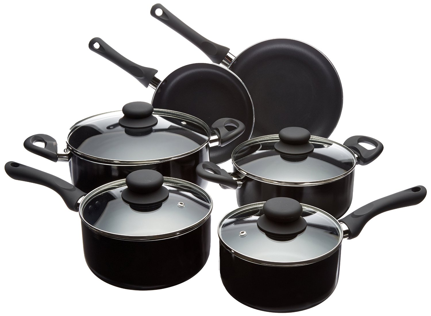 AmazonBasics 10Piece Nonstick Cookware Set 22.03 BuyVia
