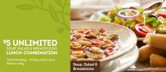 Olive Garden $5.99 Unlimited Lunch Combo