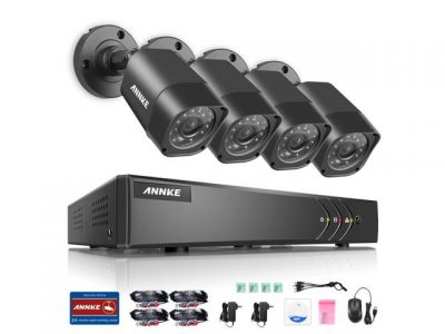 ANNKE 8CH Security System with 4 Cameras