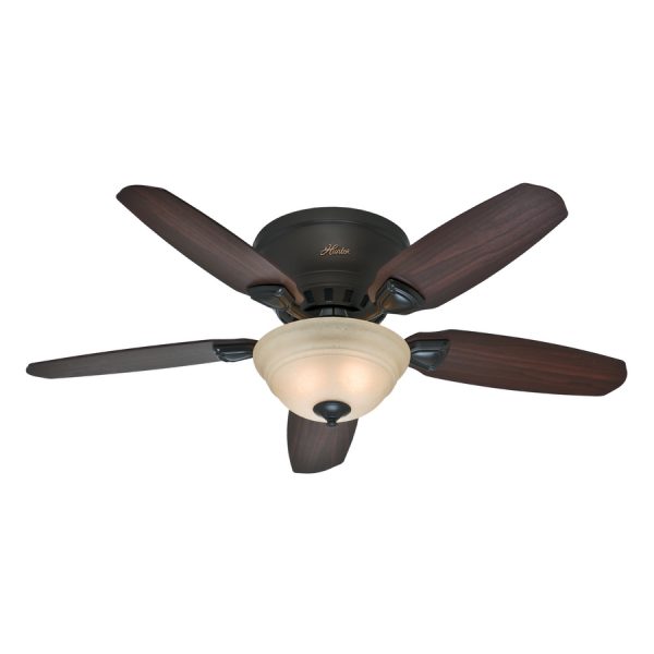 Hunter Louden 46in Premier Bronze Flush Mount Indoor Ceiling Fa