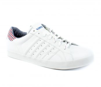 K-Swiss Classic Belmont Plaid White Casual Sneakers