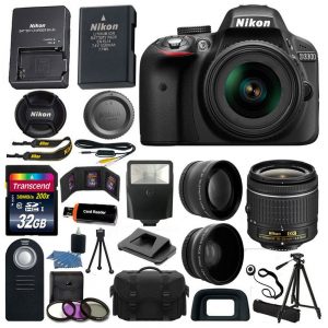 Nikon D3300 DSLR Camera 3 Lens Kit Sale