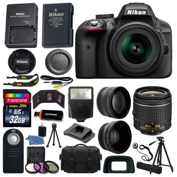 Nikon D3300 DSLR Camera 3 Lens Kit Sale 419.00 25492 BuyVia