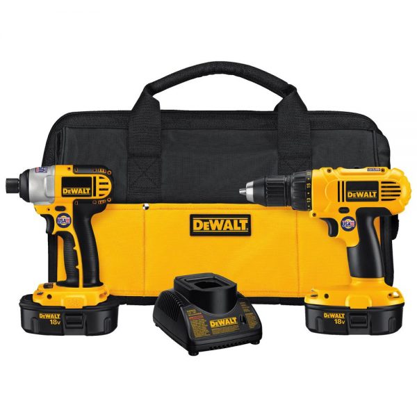 DEWALT 18V Cordless Drill/Driver Combo Kit Sale 75.00 DCK235C