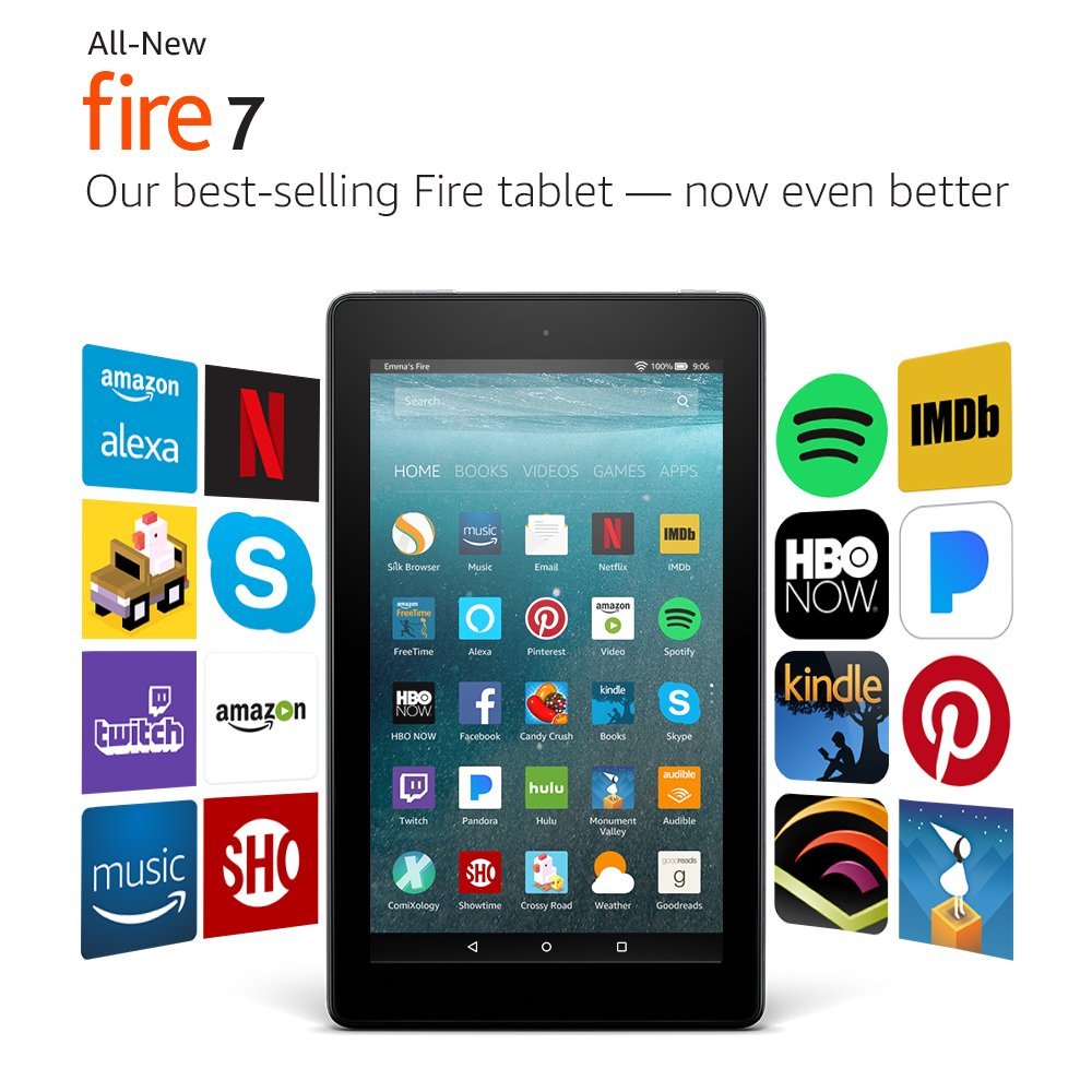 Amazon Fire 7” 8GB WiFi Tablet with Alexa Sale 29.99 Fire 7