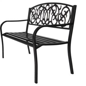 Brush 4 ft. Metal Park Bench