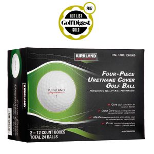 Kirkland Signature 4-piece Urethane Cover Golf Ball, 2-dozen