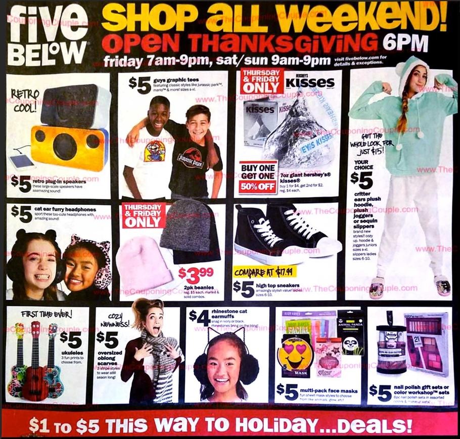 Black Friday 2017: five Below Ad Scan - BuyVia