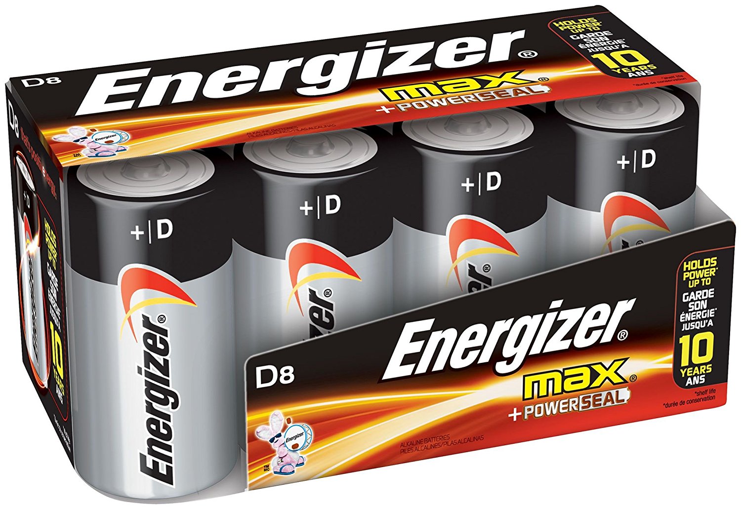 Energizer D Cell Batteries, Max Alkaline (8 Count) 6.34
