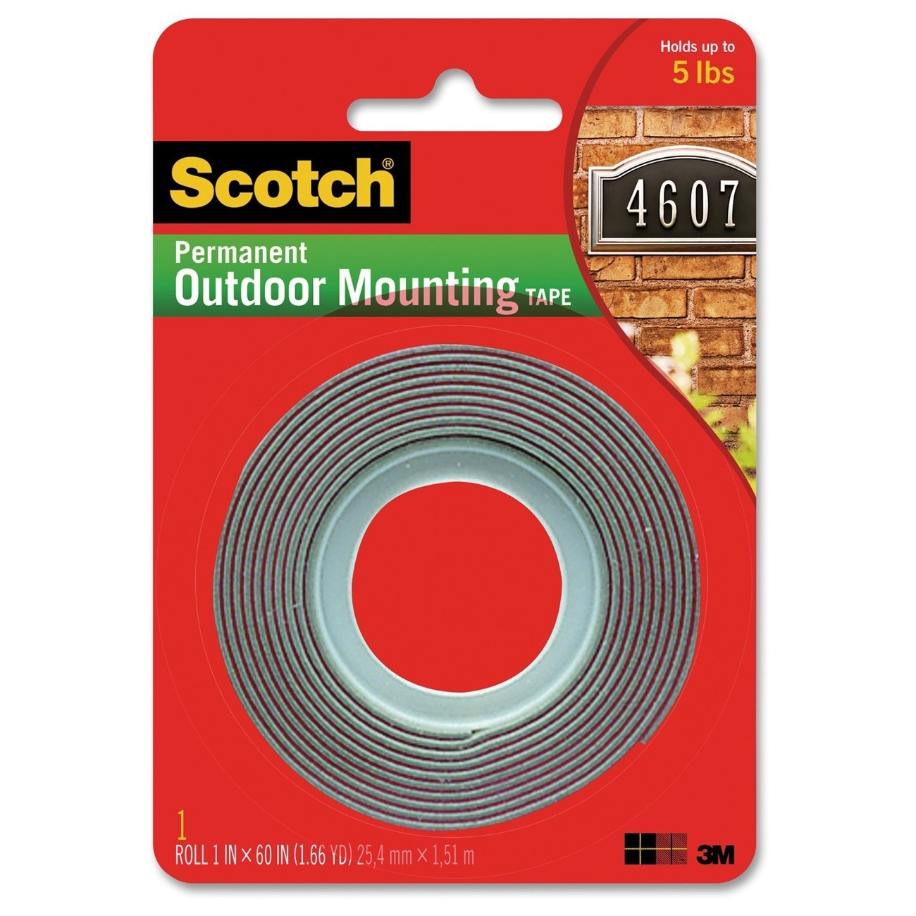 3M Scotch Exterior Mounting Tape, 1 in x 60 in Sale 3.00
