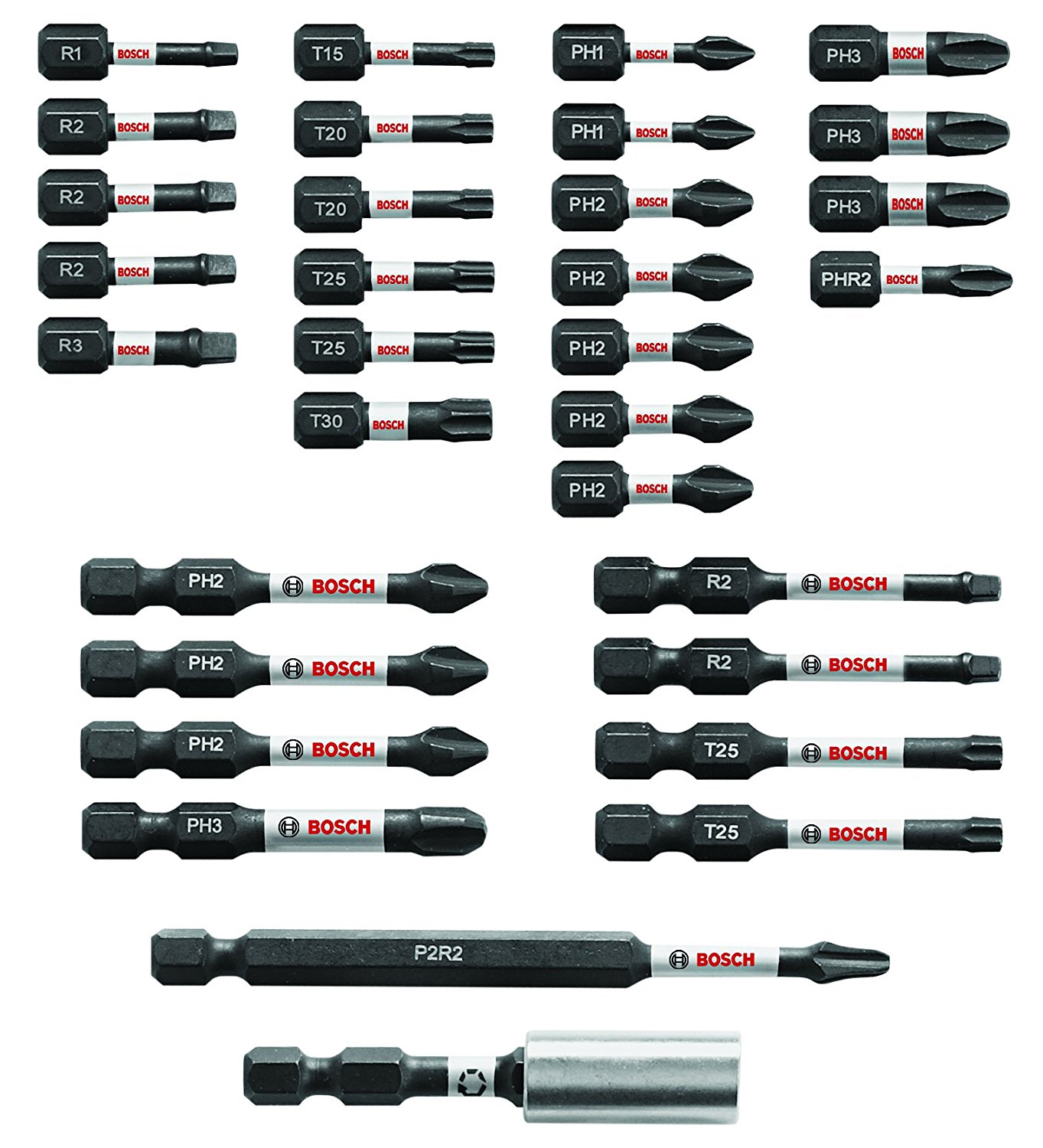 Bosch 32Piece Impact Tough Screwdriving Bit Set 14.30