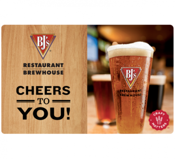 50 BJ’s Restaurants Gift Card for 40 Email Deliv