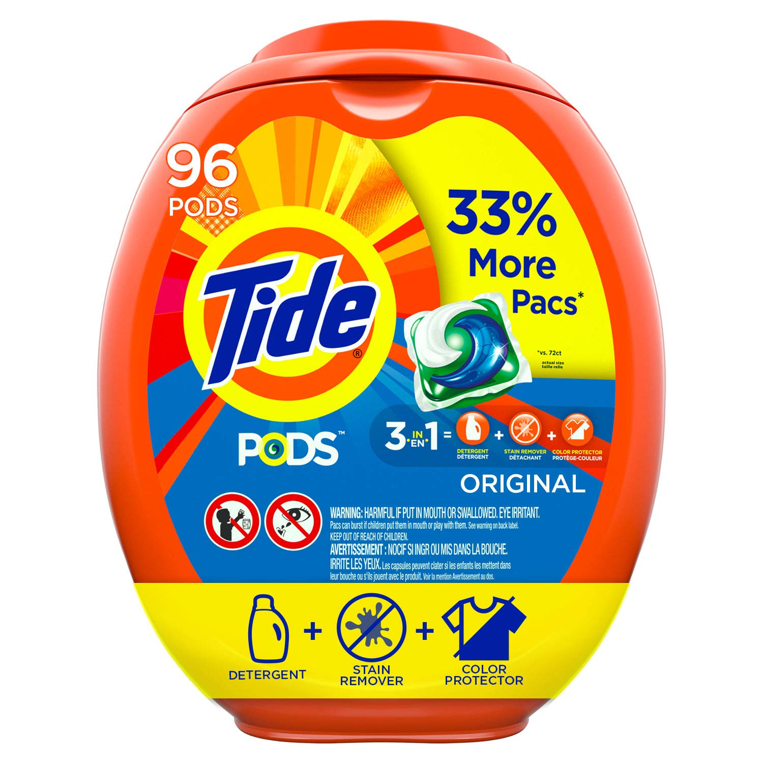 Tide Pods Liquid Laundry Detergent Pacs Original, 96 Count Sale 12.13