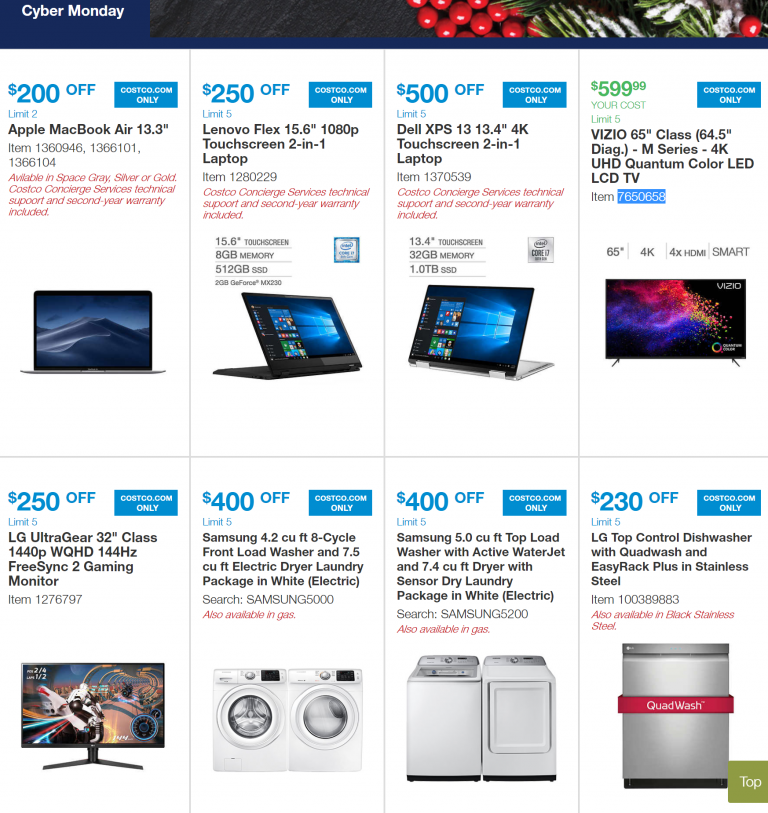 Costco Cyber Monday 2019 Ad Scans BuyVia