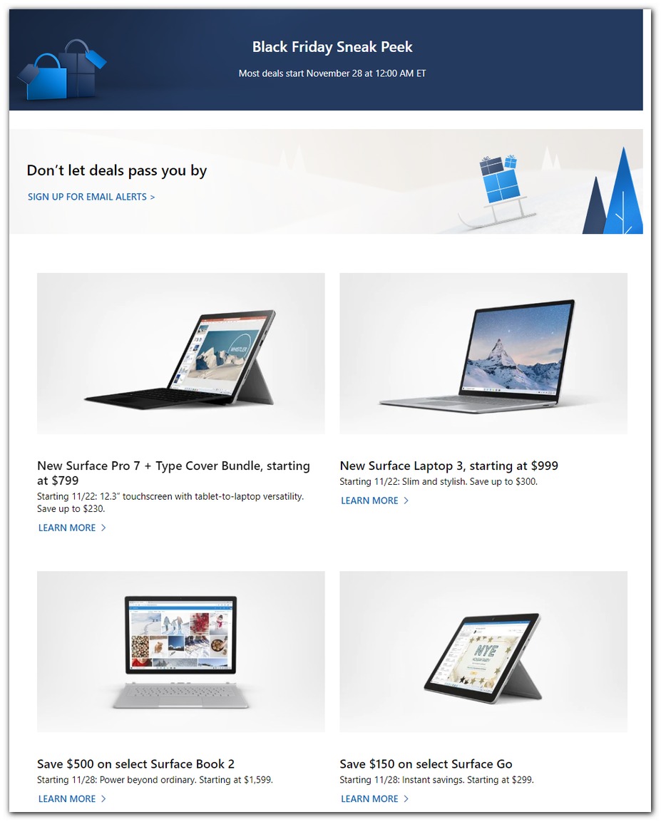 Microsoft Store Black Friday 2019 Ad Scans BuyVia