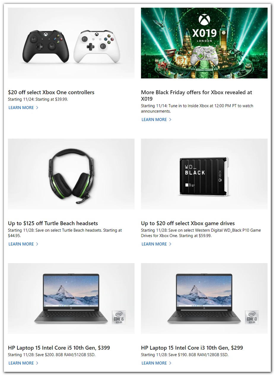 Microsoft Store Black Friday 2019 Ad Scans BuyVia