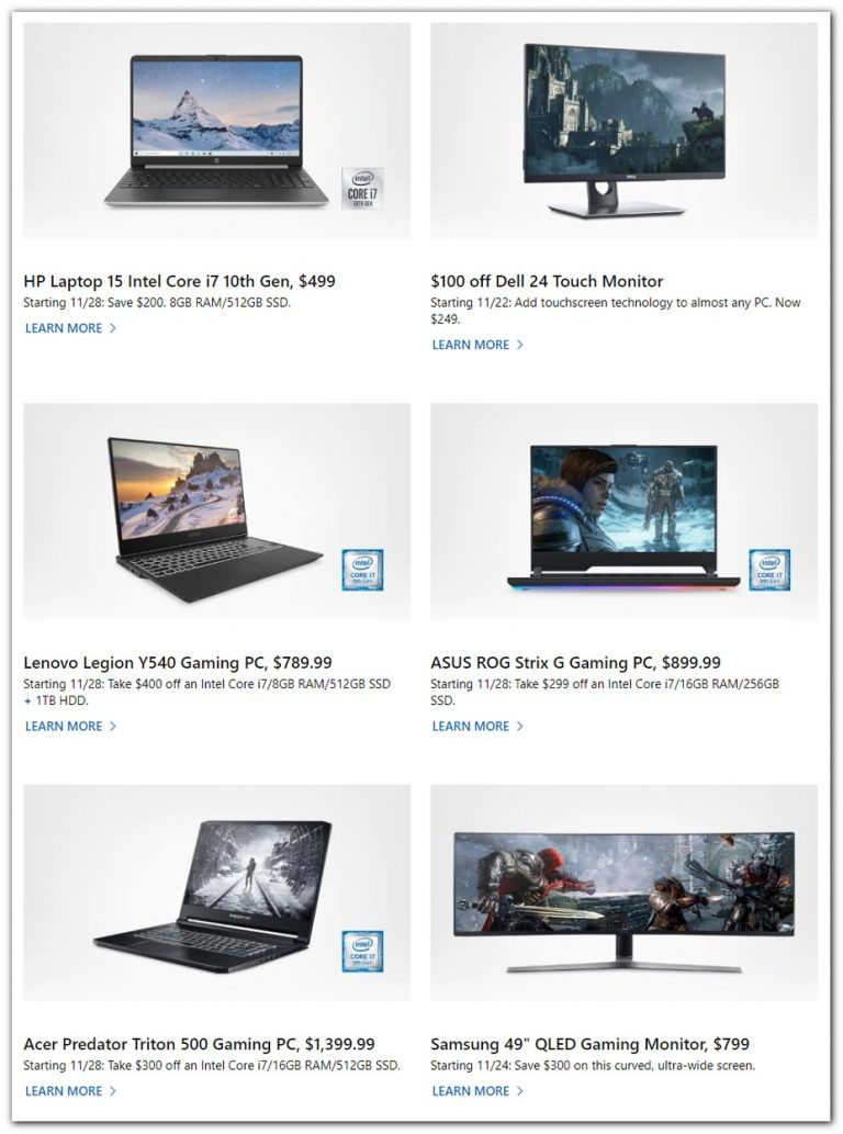 Microsoft Store Black Friday 2019 Ad Scans BuyVia