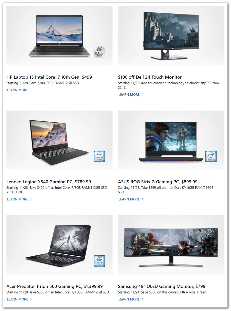 Microsoft Store Black Friday 2019 Ad Scans BuyVia