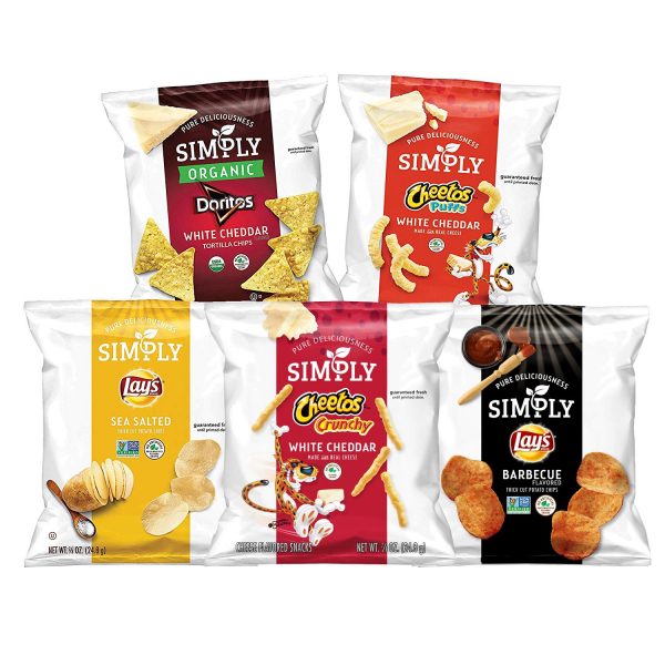 Simply Brand Organic Chips Variety Pack 36ct Sale 9.59