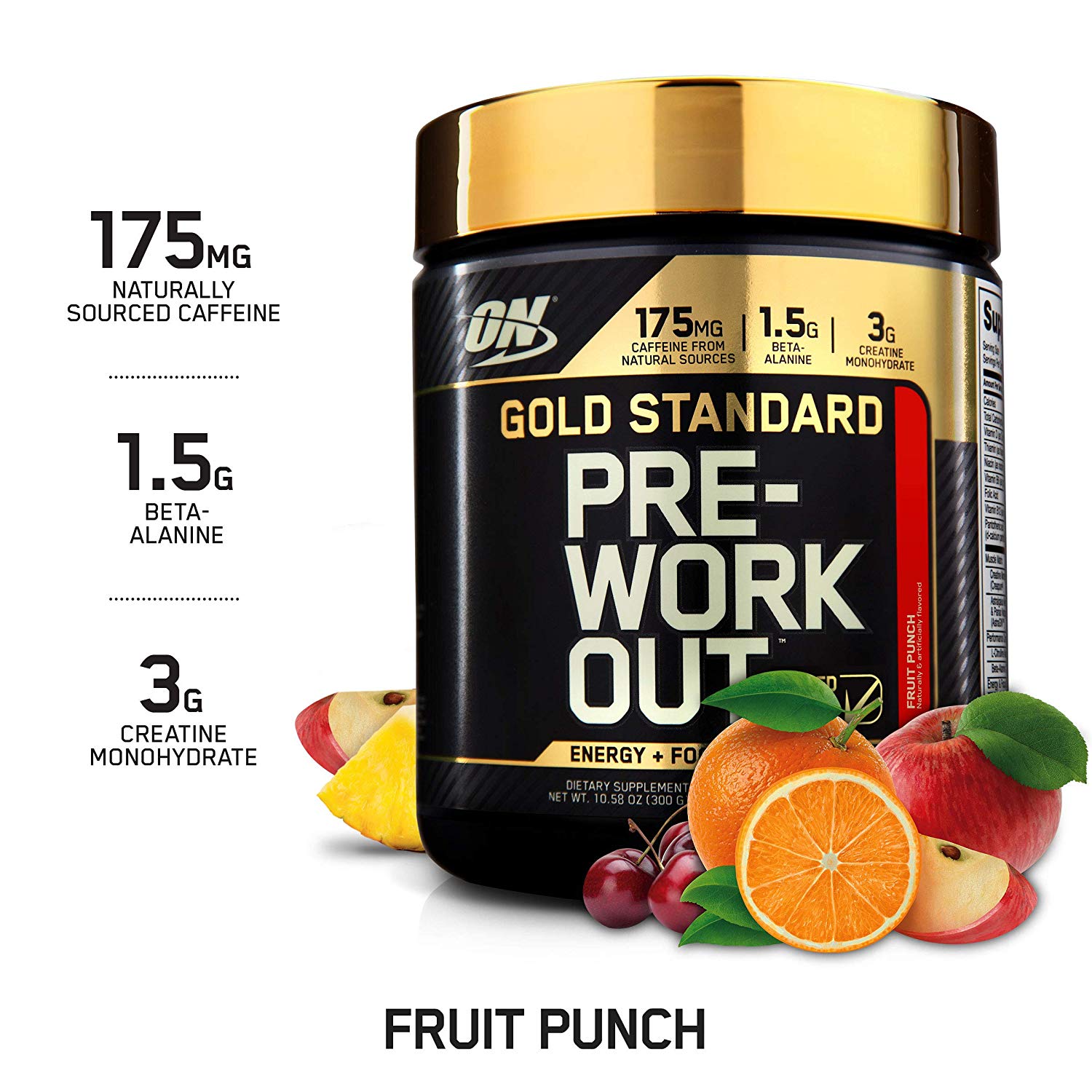 Optimum Nutritional Gold Standard PreWorkout, Fruit Punch, 30 S