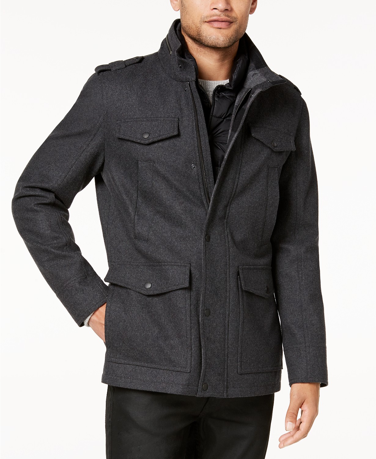 GUESS Men’s MilitaryInspired Coat Sale 88.99 BuyVia