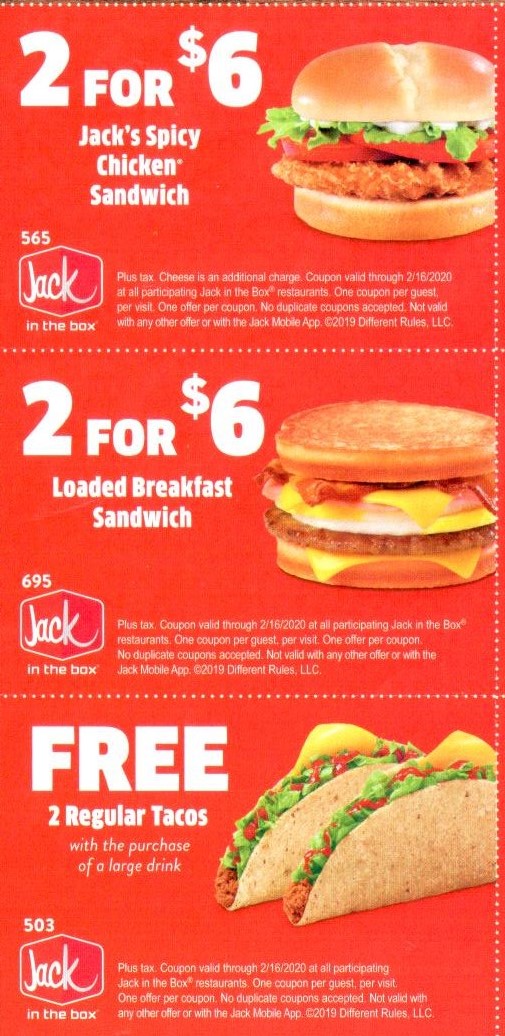 Unlock Savings With Jack In The Box Printable Coupons