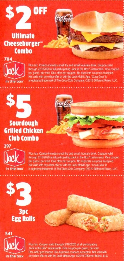 Jack in the Box Coupon Code: $3 3pc Egg Rolls with Code: 541 At partici