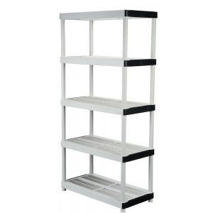 HDX 5-Tier Plastic Garage Storage Shelving Unit (Gray) Sale