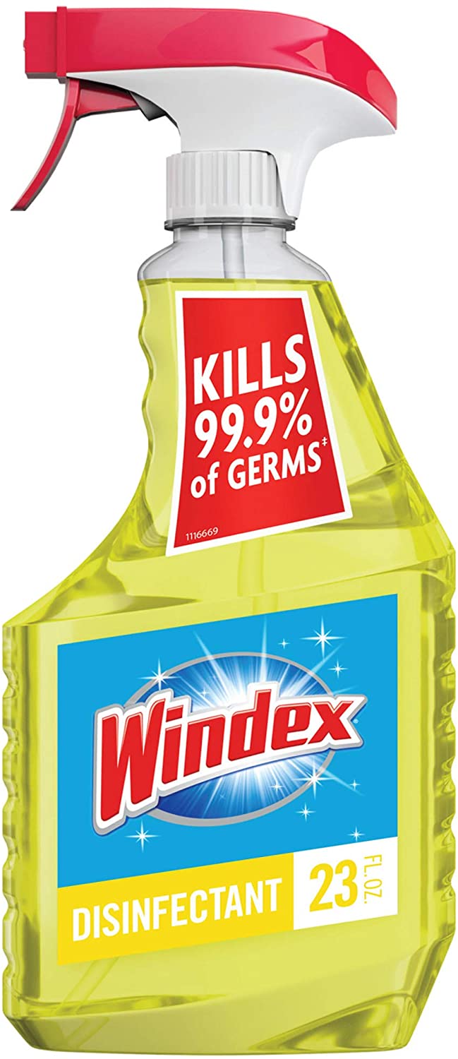 Windex MultiSurface Cleaner and Disinfectant Spray Bottle, Citr