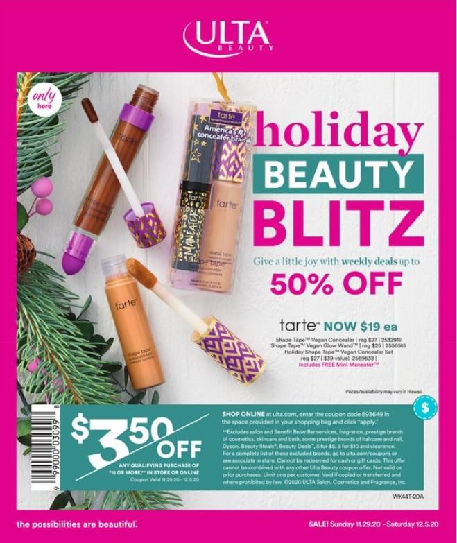Live Cyber Monday 2020 Ulta Beauty Ad Scan BuyVia