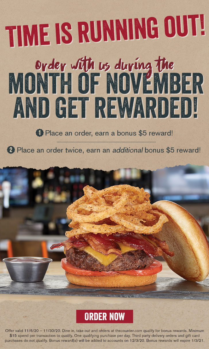 The Counter Coupon Code Rewards Members (Free to join) Get 5 bonus r