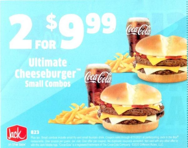 Jack In The Box Coupon Code 2 For 9 99 Ultimate Cheeseburger Small Combo