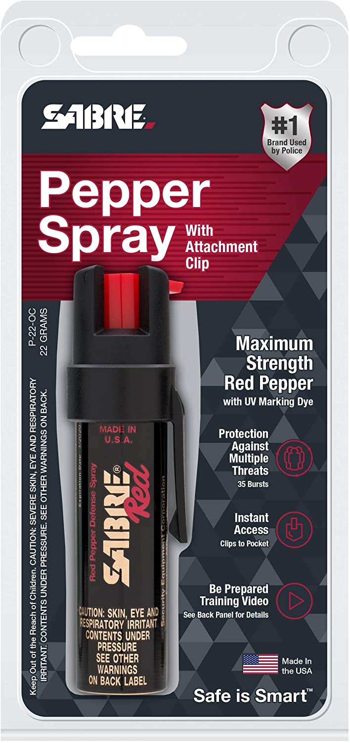 SABRE RED Compact Pepper Spray Sale 5.95 BuyVia