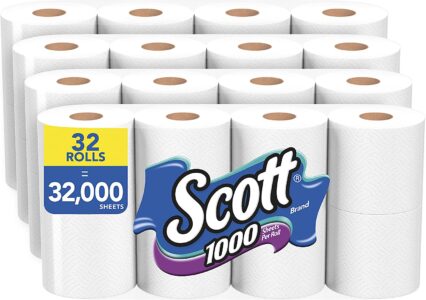 Scott 1000 Sheets Per Roll Toilet Paper, Bath Tissue, 20 Rolls Sale