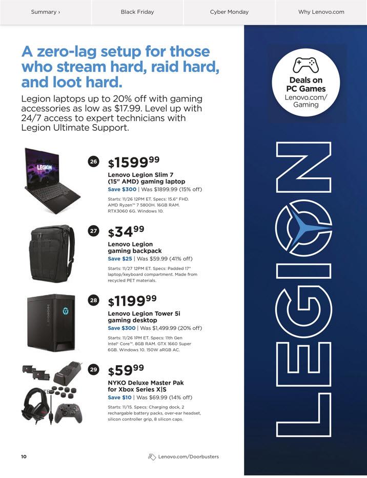 Lenovo Black Friday 2021 Ad
