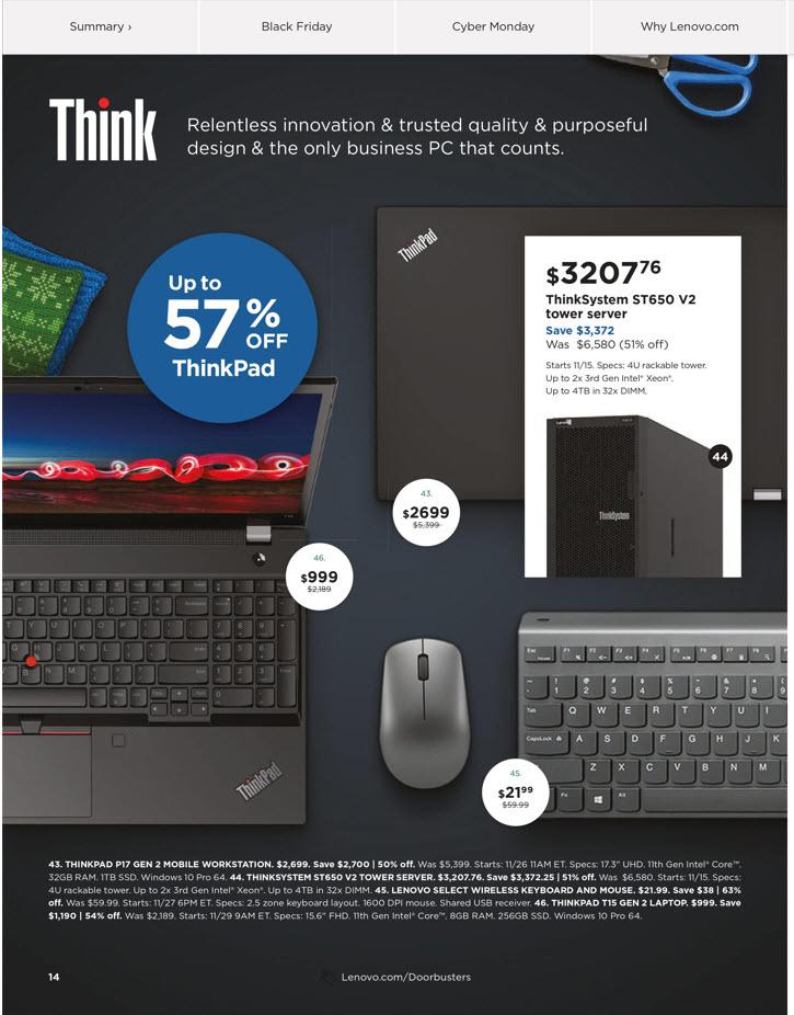 Lenovo Black Friday 2021 Ad