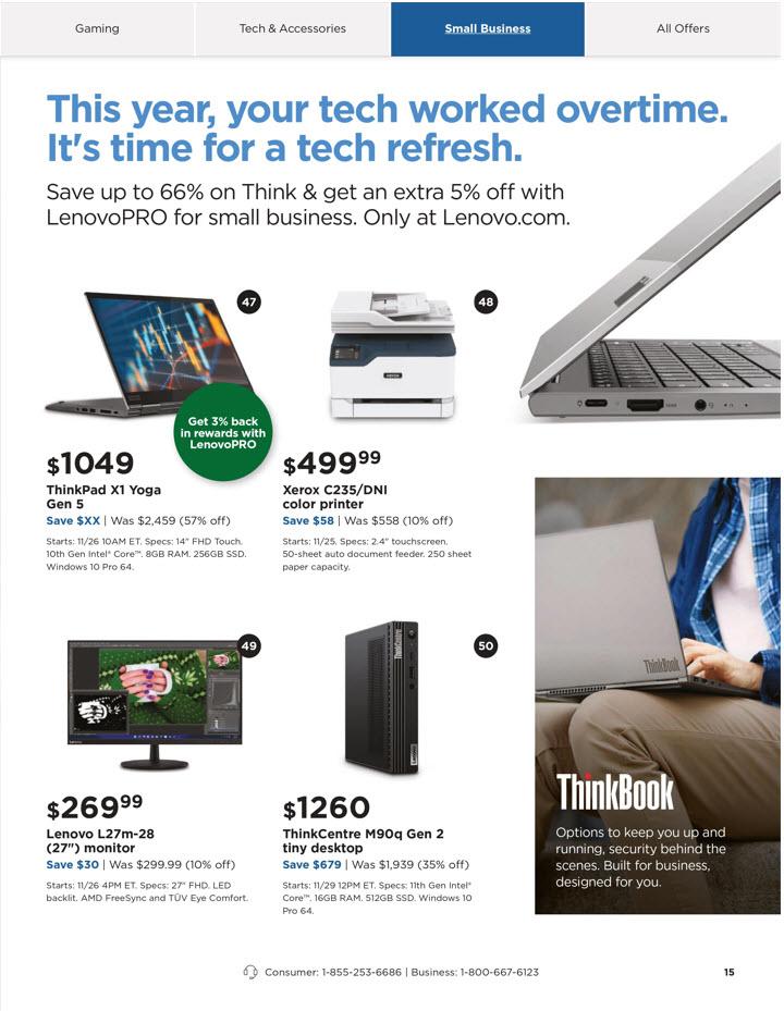 Lenovo Black Friday 2021 Ad