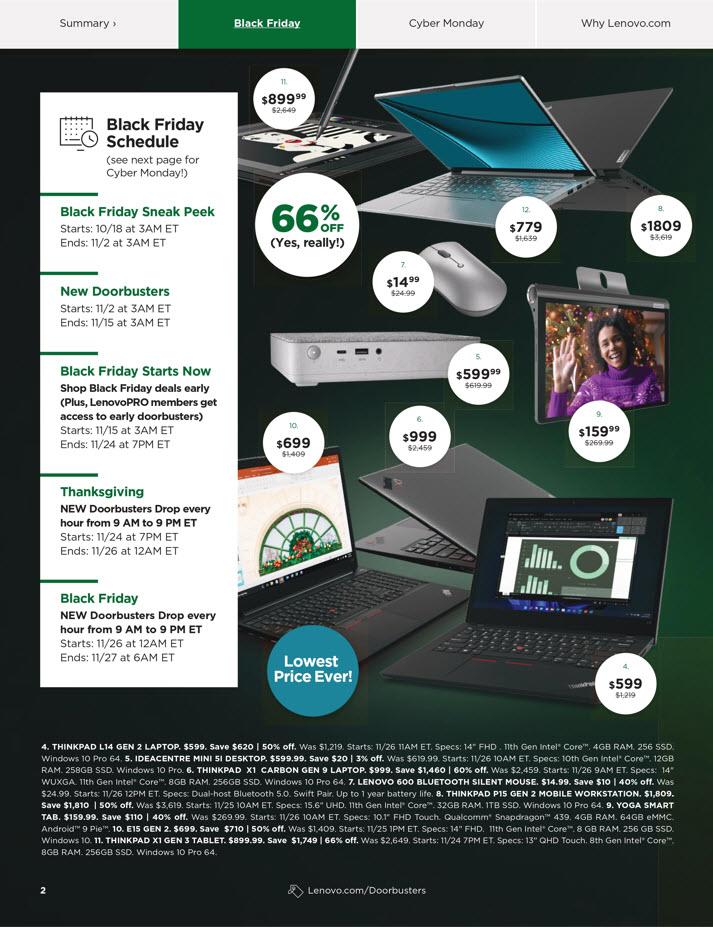Lenovo Black Friday 2021 Ad