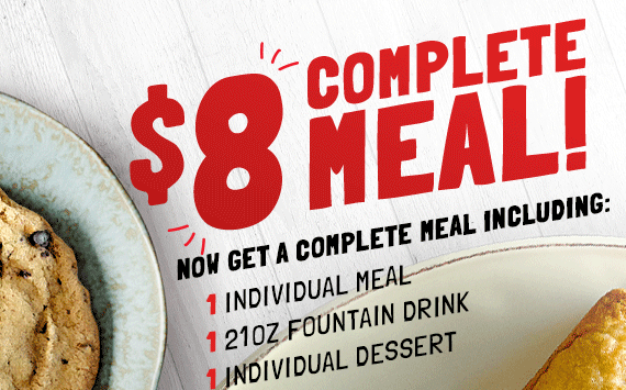 Boston Market Coupon Code: $8 Complete Meal: Includes 1 Meal, 1 Drink, a