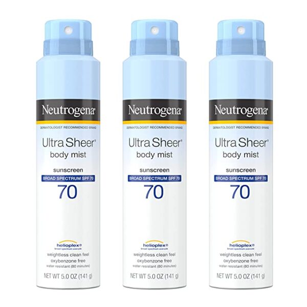 Neutrogena Ultra Sheer Body Mist Sunscreen Spray Broad Spectrum