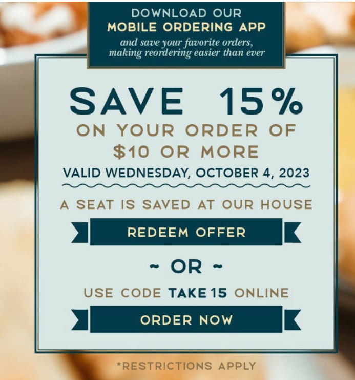 Macaroni Grill Coupon Code Save 15 on your order or 10 or more Use c