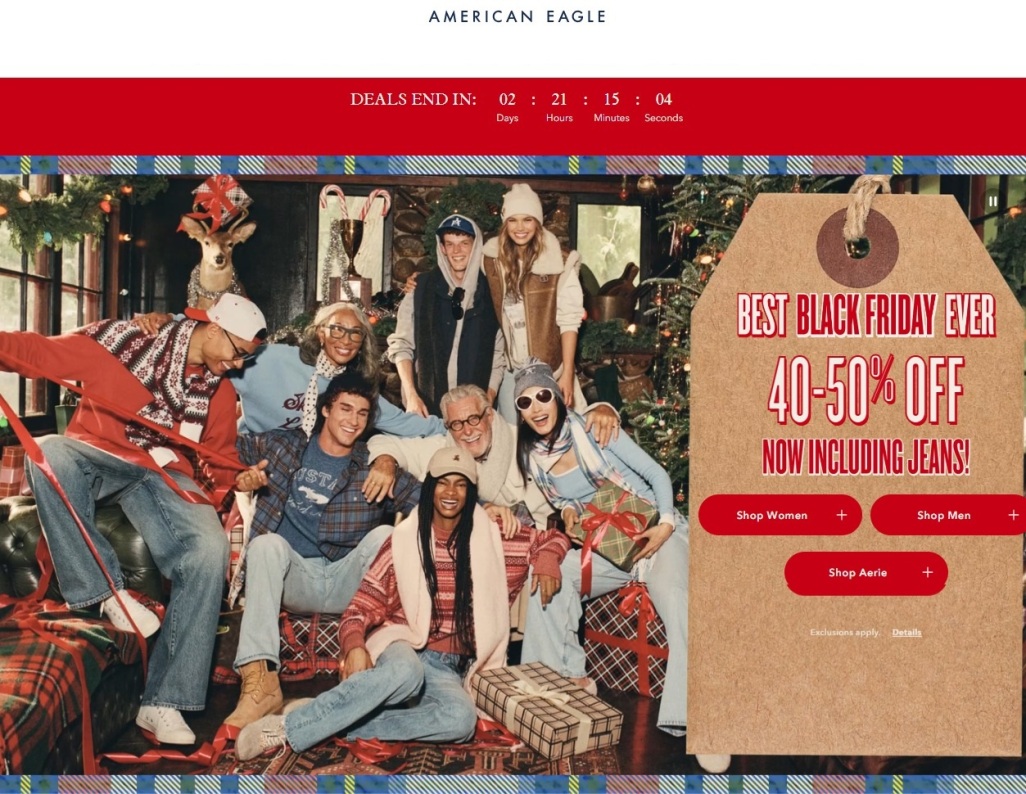 Americal Eagle Black Friday 2025 Ad